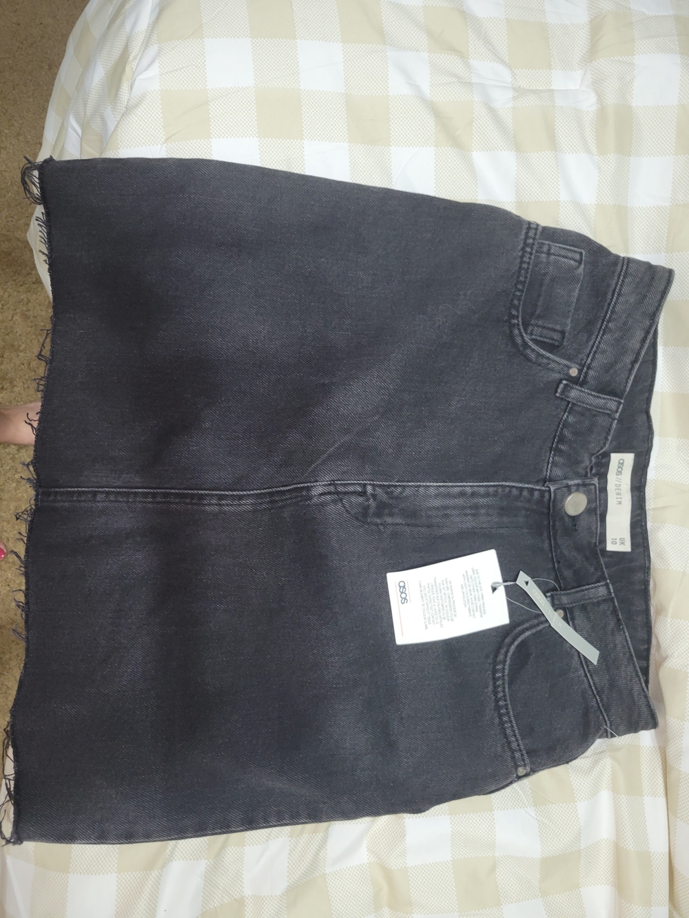 ASOS Black Denim Mini Skirt